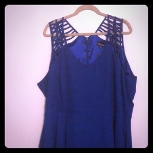 Royal blue strappy dress